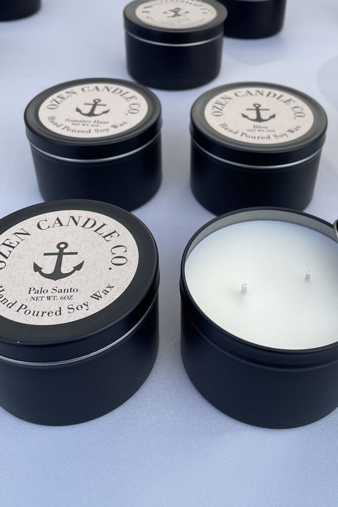 Black Tin Candles