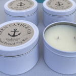 White Tin Candles